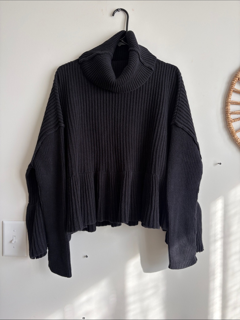 Free People Ribbed Knit Sweater - size M